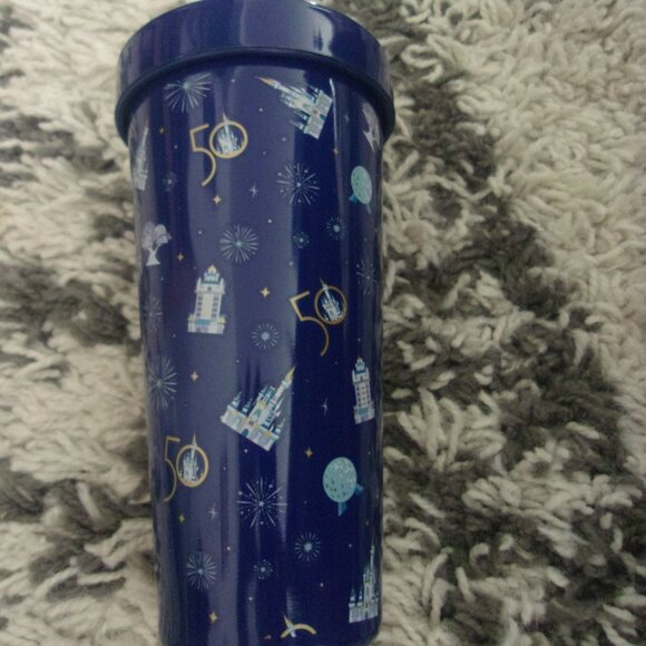 Disney Tumbler With Straw - 50th Anniversary Mickey And Minnie - Picture 9 of 9